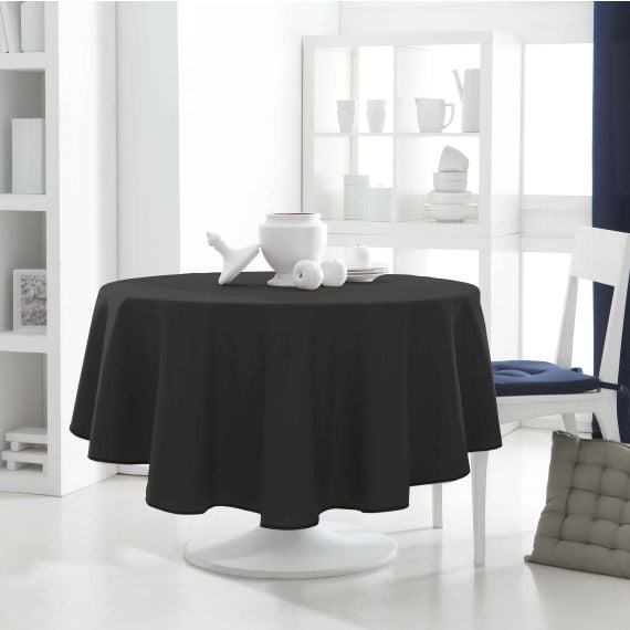 Nappe Transparente Ronde Noir