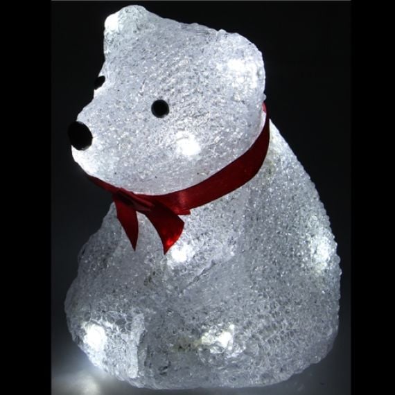 VIDAXL Decoration lumineuse de Noël Ours 45 LED 71x20x38 cm Acrylique pas  cher 