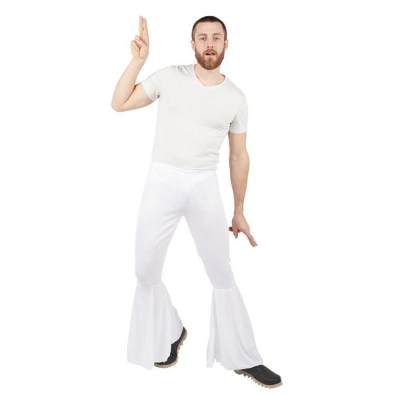 Pantalon Disco Homme Blanc , deguisement pas cher - Badaboum