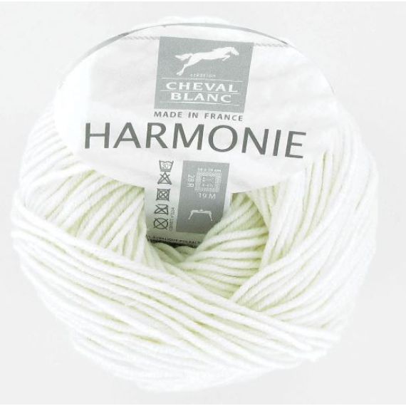 Pelote de laine cachemire pas cher Blanche Cheval Blanc Harmonie
