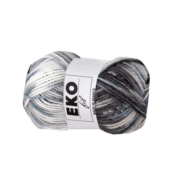 2 Pelotes De Laine Chiné Gris-bleu - 50g Chaque - Neuf Pour Tricot Et Crochet