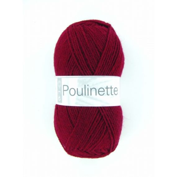 Fil à Tricoter Poulainette Cheval Blanc - 76% Acrylique 24% Laine - 50g / 210 M - Idéal Layette Bébé, Aiguilles 2,5-3