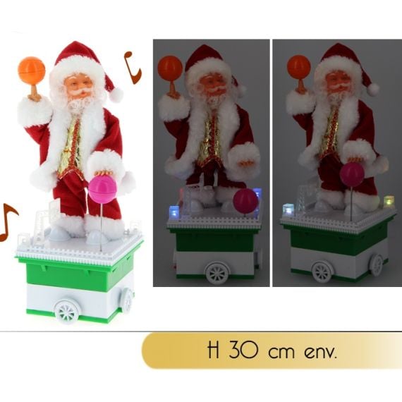 Pere noel automate Danse et Joue au Basket ,decoration noel - Badaboum