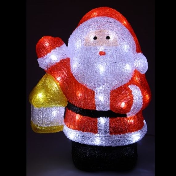 Pere noel lumineux 48LED, Decoration de noel pas cher - Badaboum