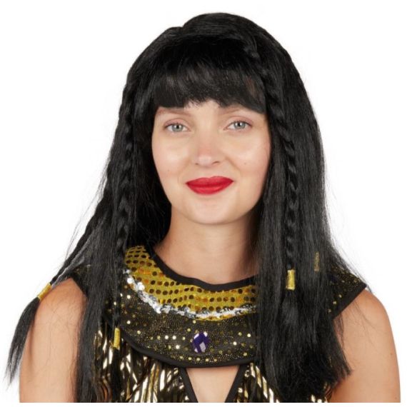 Perruque Egyptienne noir deguisement pas cher Badaboum