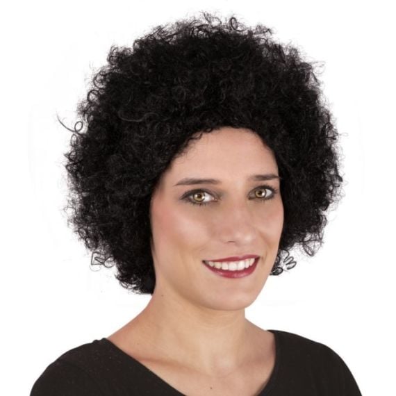 Perruque noire frisée store