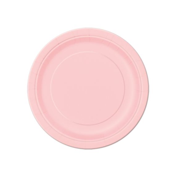 Assiette plastique rose fuchsia 22 cm x20, vaisselle jetable - Badaboum