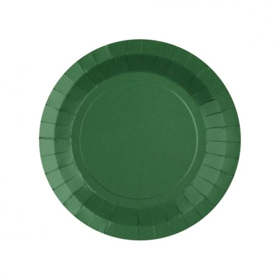 ASSIETTE JETABLE VERT ANIS 18cm