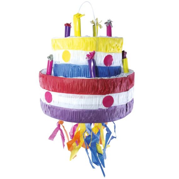 Pinata Gateau d'Anniversaire - accessoire anniversaire pas cher - Badaboum