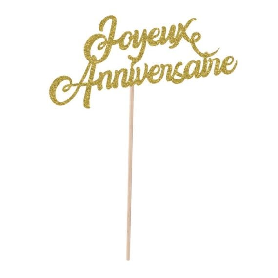 10 ANS. GÂTEAU.HAPPY BIRTHDAY. JOYEUX ANNIVERSAIRE Autocollant