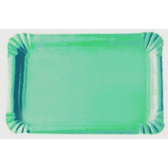 Plateau en carton Vert Aqua, vaisselle jetable - Badaboum