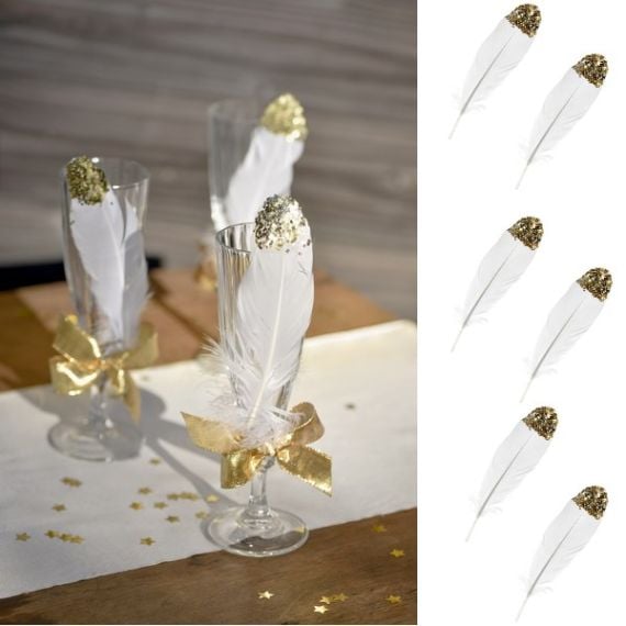 Guirlande plume BOA géante, deco table mariage - Badaboum