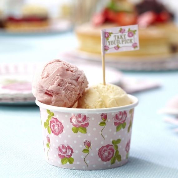 Coupes à Glace En Papier MATICAN - Lot De 50, 120 Ml, Rayures Pastel, Pour Desserts Chauds Et Froids - 12