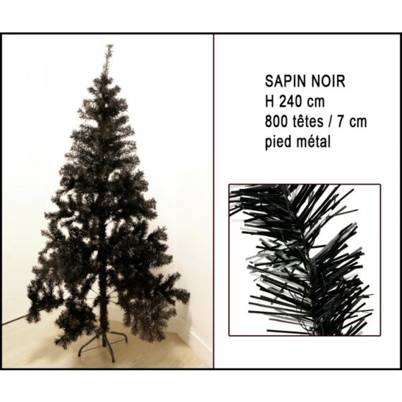 Sapin artificiel blanc 240cm 800 têtes, sapin artificiel pas cher