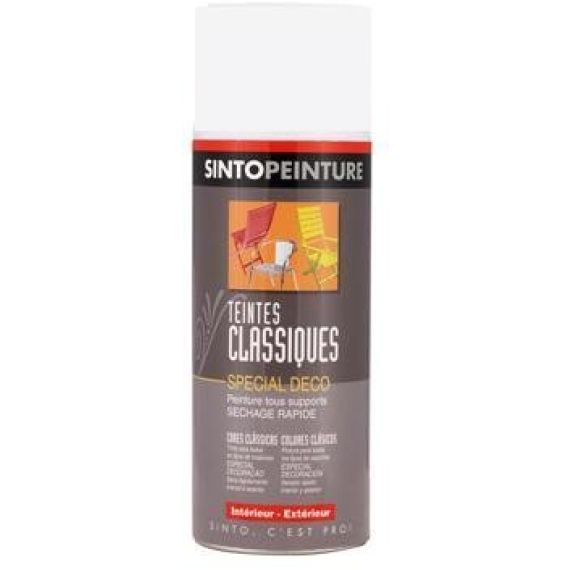 Peinture Aérosol Blanc mat 400ml, peinture pas chere - Badaboum