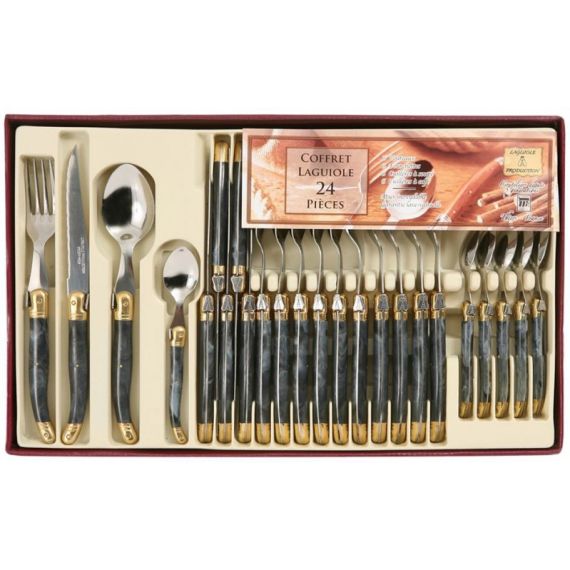 Achat / Vente Laguiole Laguiole Coffret Ménagère Chalet, 24 pièces