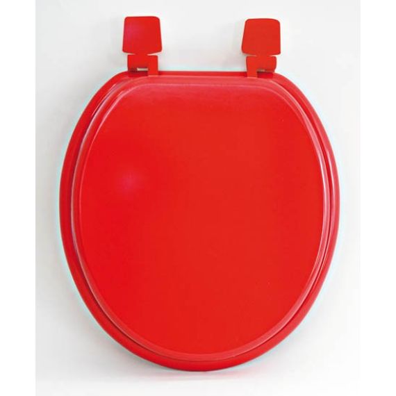 Abattant WC MDF Rouge uni accessoire WC Badaboum