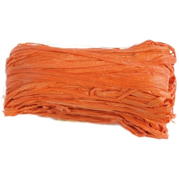 Bobine de raphia Orange, Raffia naturel pas cher - Badaboum