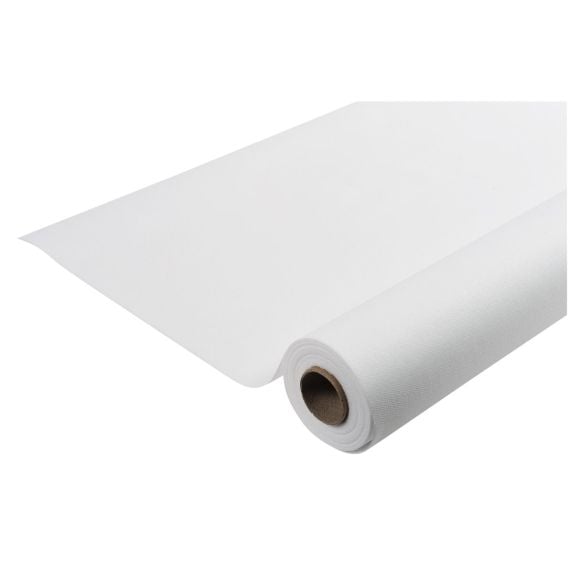 Nappe en plastique rectangulaire Blanche 135x270cm, nappe pas cher -  Badaboum