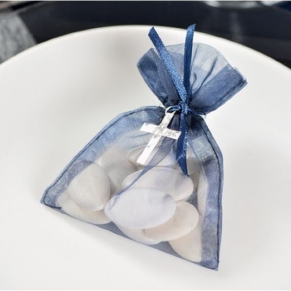 Petit Sachet Cadeau Organza Bleu