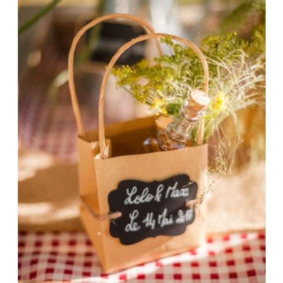 Sac mariage Kraft pour cadeaux aux invit s deco mariage Badaboum