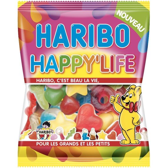 HARIBO Happy Life Assortiment de Bonbons Gélifiés Sachet Vrac, 2kg :  : Epicerie