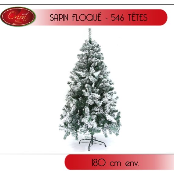 Sapin Artificiel Luxe Floqué 180cm, sapin artificiel pas cher