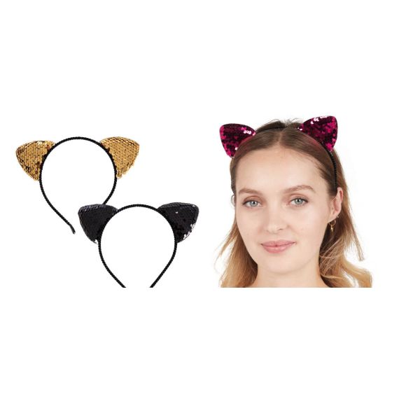 Serre-Tete Oreille de Chat Couleur Aleatoire - accessoire pour deguisement  pas cher - Badaboum