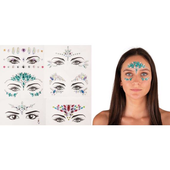 Autocollant Lumineux pour Le Visage d'halloween,Autocollant