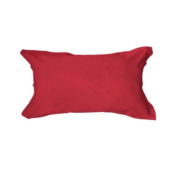 Taie d'oreiller Rouge uni, Taie d'oreiller 50x70 pas cher - Badaboum