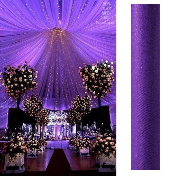 Tenture de salle pailleté Violet - Decoration mariage - Badaboum