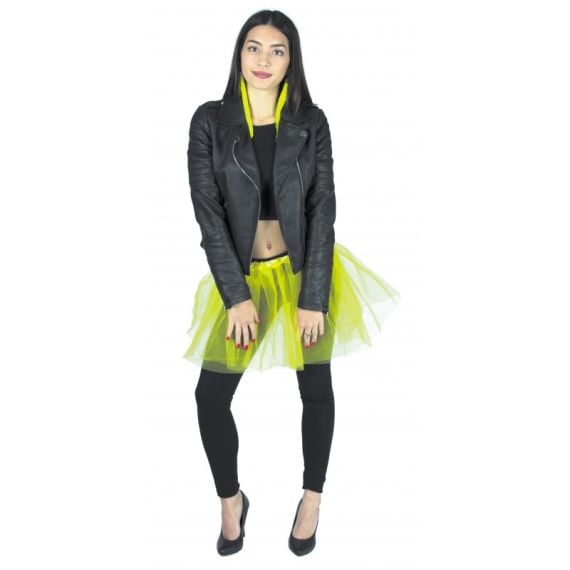 Set Tutu Jaune Fluo Adulte Taille Unique, deguisement annees 80 pas cher -  Badaboum