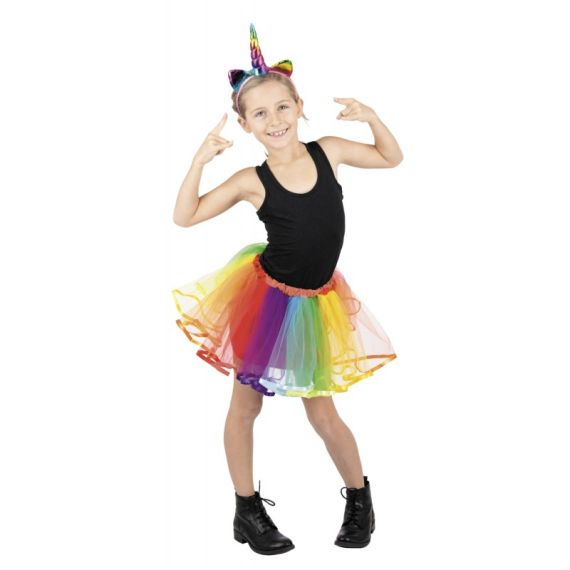 Tutu Multicolore Licorne Enfant, accessoires de fêtes, pas chers - Badaboum