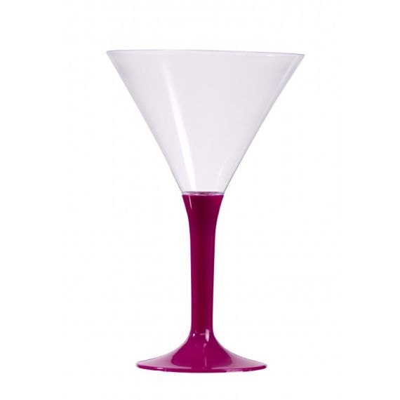 Verre à cocktail en plastique Pourpre, vaisselle jetable - Badaboum