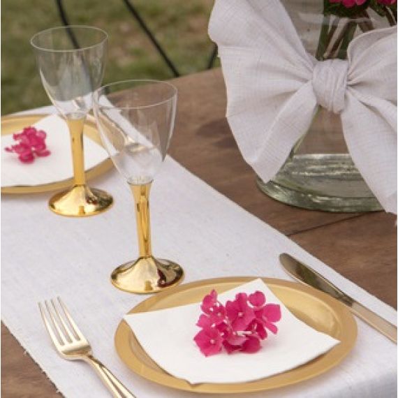 Verre cocktail plastique Rose Gold, vaisselle jetable - Badaboum