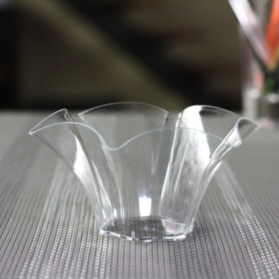 Verrine en plastique Transparente Pétunia, vaisselle jetable