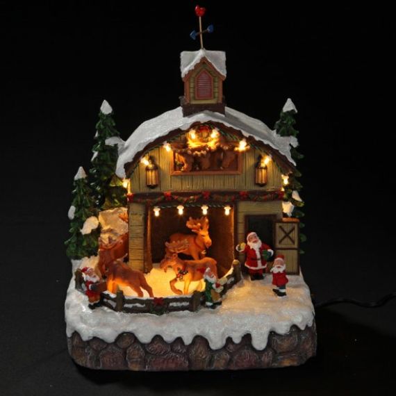 1 Pc Maison De Village De Neige De Noël Résine LED Allume La - Temu Belgium