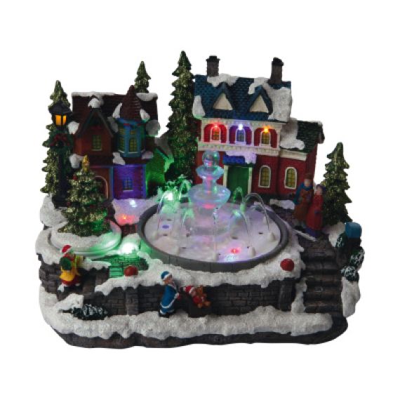 Fontaine miniature pour village de noel sales