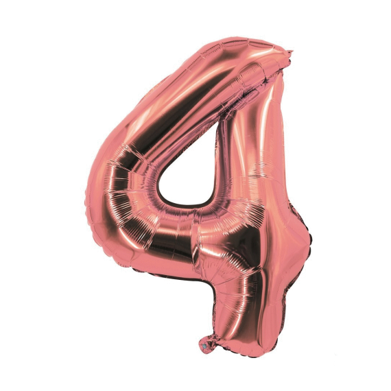 Ballon Chiffre 1 Rose Gold 85cm, decoration anniversaire pas cher - Badaboum