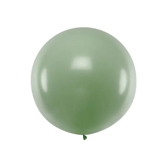 Ballon géant 1m Vert Sauge uni, ballons mariage pas cher - Badaboum