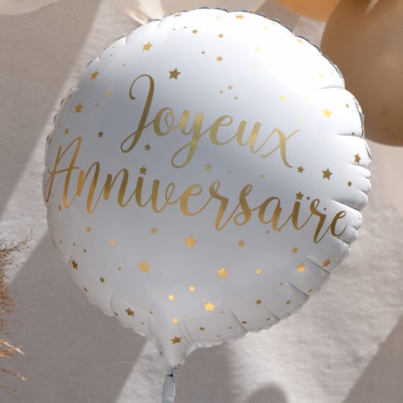 Joyeux anniversaire - Ballons Or