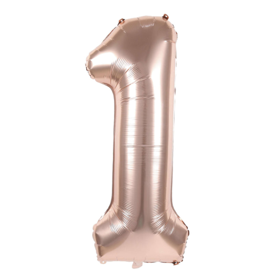 Ballon chiffre rose gold, 36cm - décoration de fête