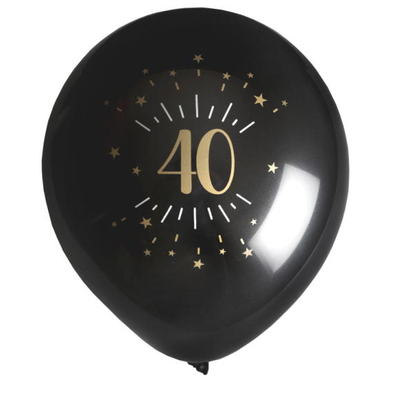 Kit Anniversaire Ballons 40 ans Or