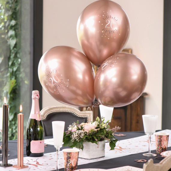 Kit Anniversaire 18 ans Ballons Rose Gold