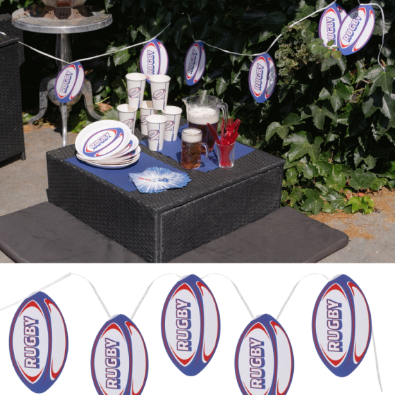 Banderole Anniversaire Rugby, decoration anniversaire - Badaboum