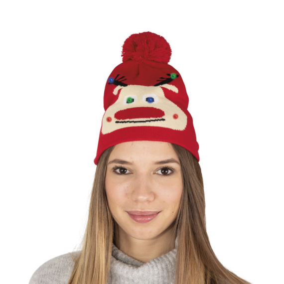 Bonnet Renne Lumineux Adulte, accessoire de noel pas cher - Badaboum