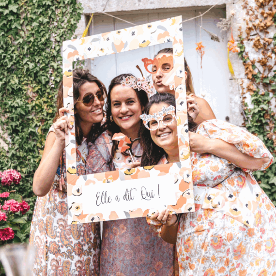 Kit photobooth baby shower fille, decoration baptême - Badaboum