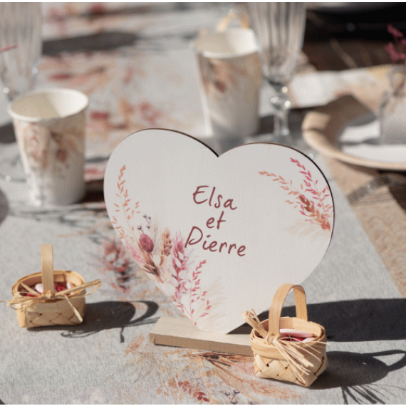 Confettis de table mariage coeur Blanc - Decoration table de