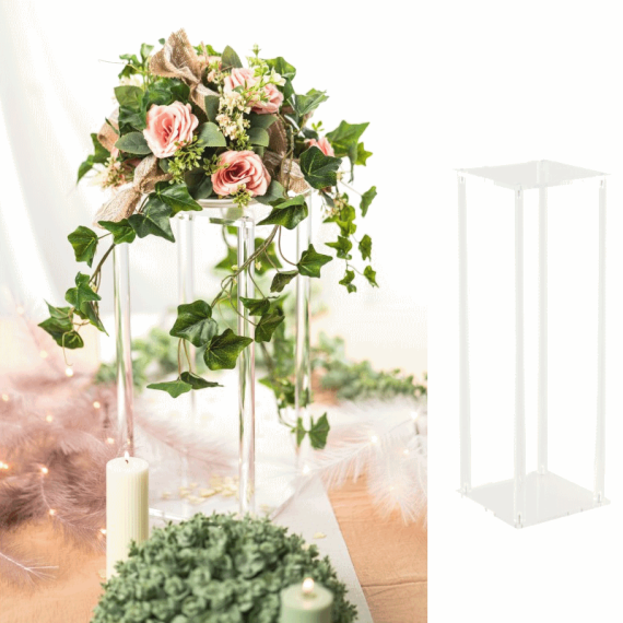 Marque table mariage plexiglas transparent - Rond