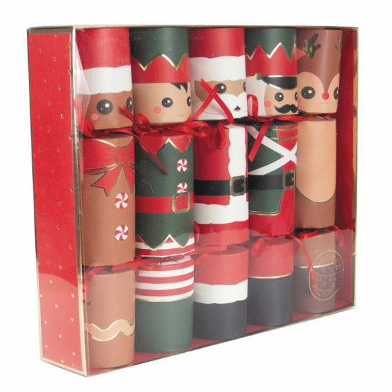 coffret 5 crackers de noel assorti - deco de noel pas cher